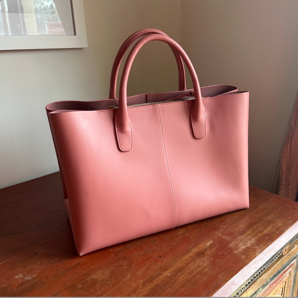 Mansur Gavriel Medium Leather Tote In Pink - Like New!